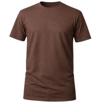 Camiseta Básica Plus Size 100% Algodão - Marrom