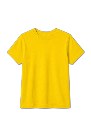 Camiseta Infantil 100% Algodão - Amarelo Bandeira