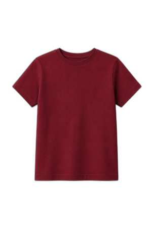 Camiseta Infantil 100% Algodão - Bordô