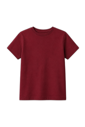 Camiseta Infantil 100% Algodão - Bordô