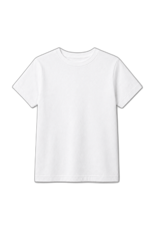 Camiseta Infantil 100% Algodão - Branco