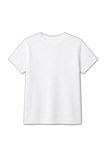 Camiseta Infantil 100% Algodão - Branco