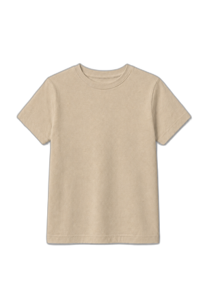 Camiseta Infantil 100% Algodão - Caqui