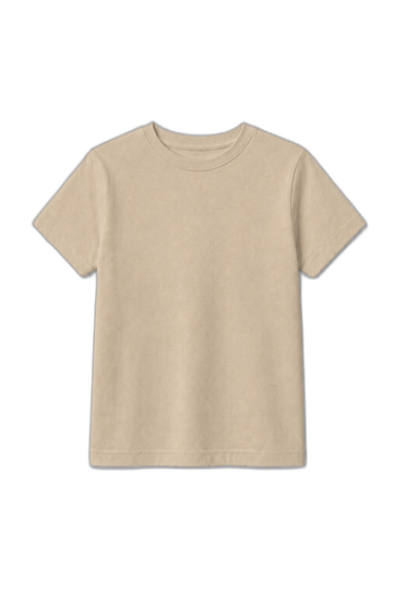 Camiseta Infantil 100% Algodão - Caqui