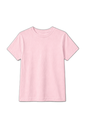 Camiseta Infantil 100% Algodão - Rosa Bebê