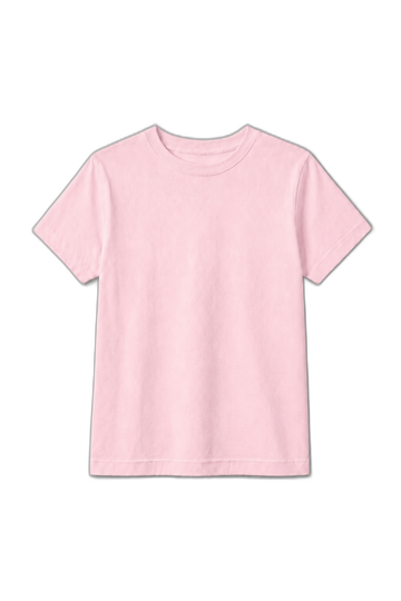 Camiseta Infantil 100% Algodão - Rosa Bebê