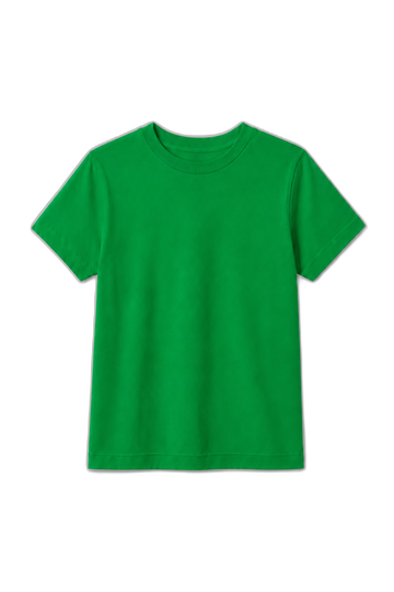 Camiseta Infantil 100% Algodão - Verde Bandeira