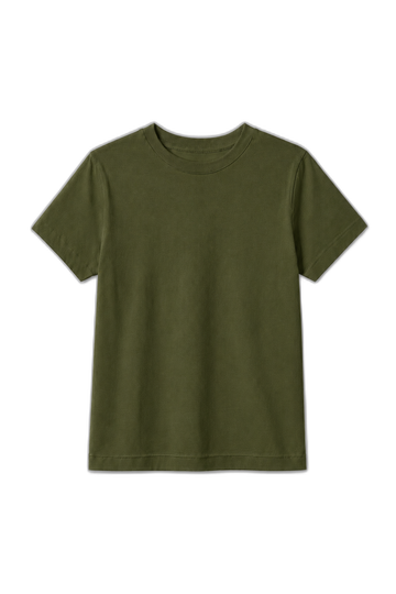 Camiseta Infantil 100% Algodão - Verde Militar