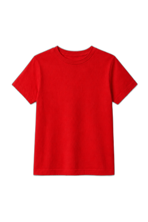 Camiseta Infantil 100% Algodão - Vermelho