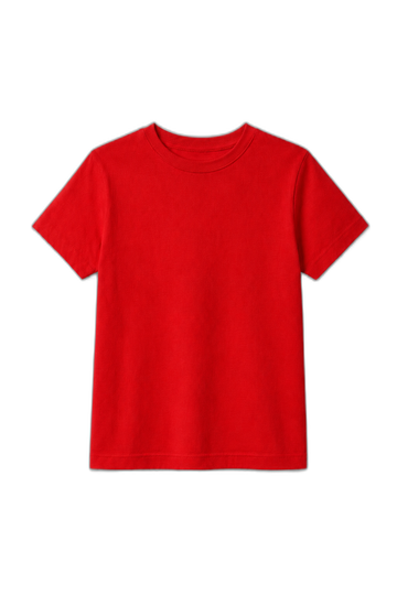 Camiseta Infantil 100% Algodão - Vermelho