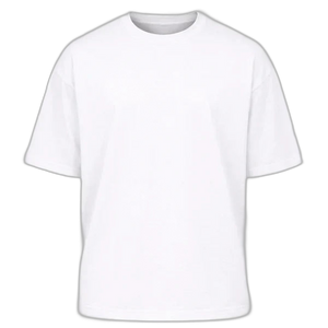Camiseta Oversized Tecido Suedine - Branco
