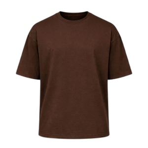 Camiseta Oversized Tecido Suedine - Marrom