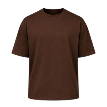 Camiseta Oversized Tecido Suedine - Marrom