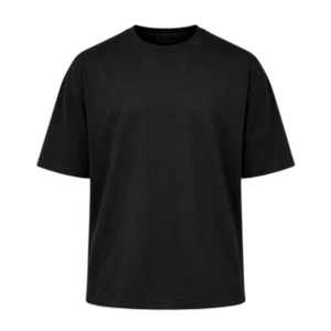 Camiseta Oversized Tecido Suedine - Preto