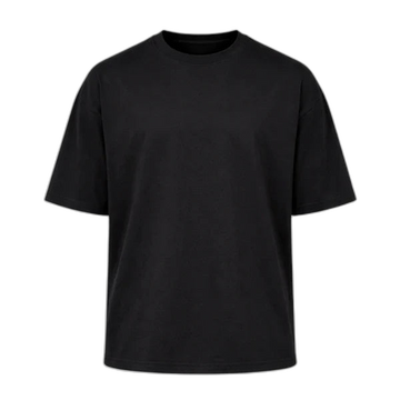 Camiseta Oversized Tecido Suedine - Preto