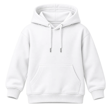 Blusa Moletom Canguru Infantil - Branco