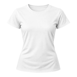 Camiseta Feminina 100% Algodão Baby Look - Branco
