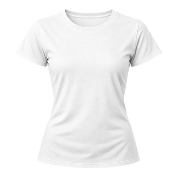 Camiseta Feminina 100% Algodão Baby Look - Branco