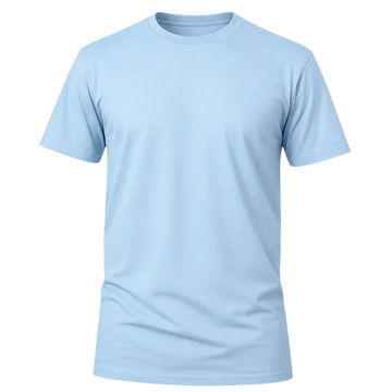 Camiseta Básica 100% algodão Fio 30.1 - Azul Bebê