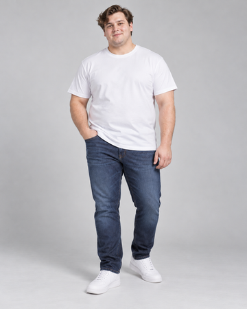 Camiseta Básica Plus Size 100% Algodão - Branco