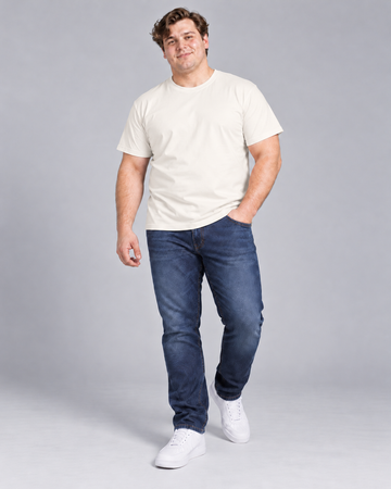 Camiseta Básica Plus Size 100% Algodão - Off White