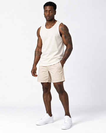 Regata Masculina 100% Algodão - Off-White