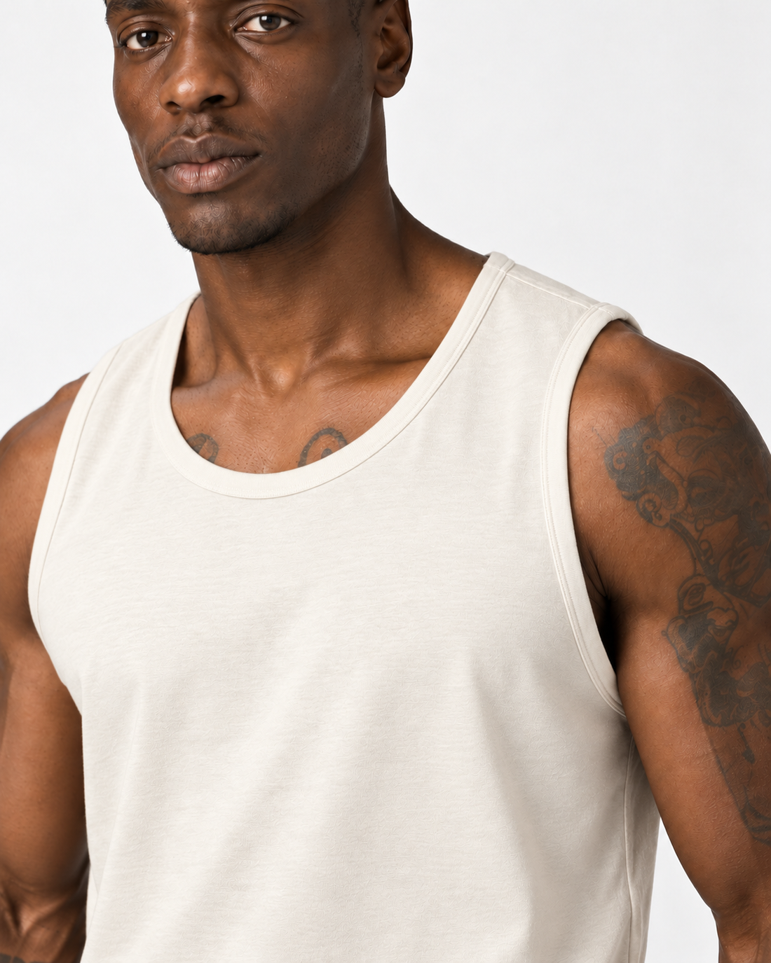 Regata Masculina 100% Algodão - Off-White