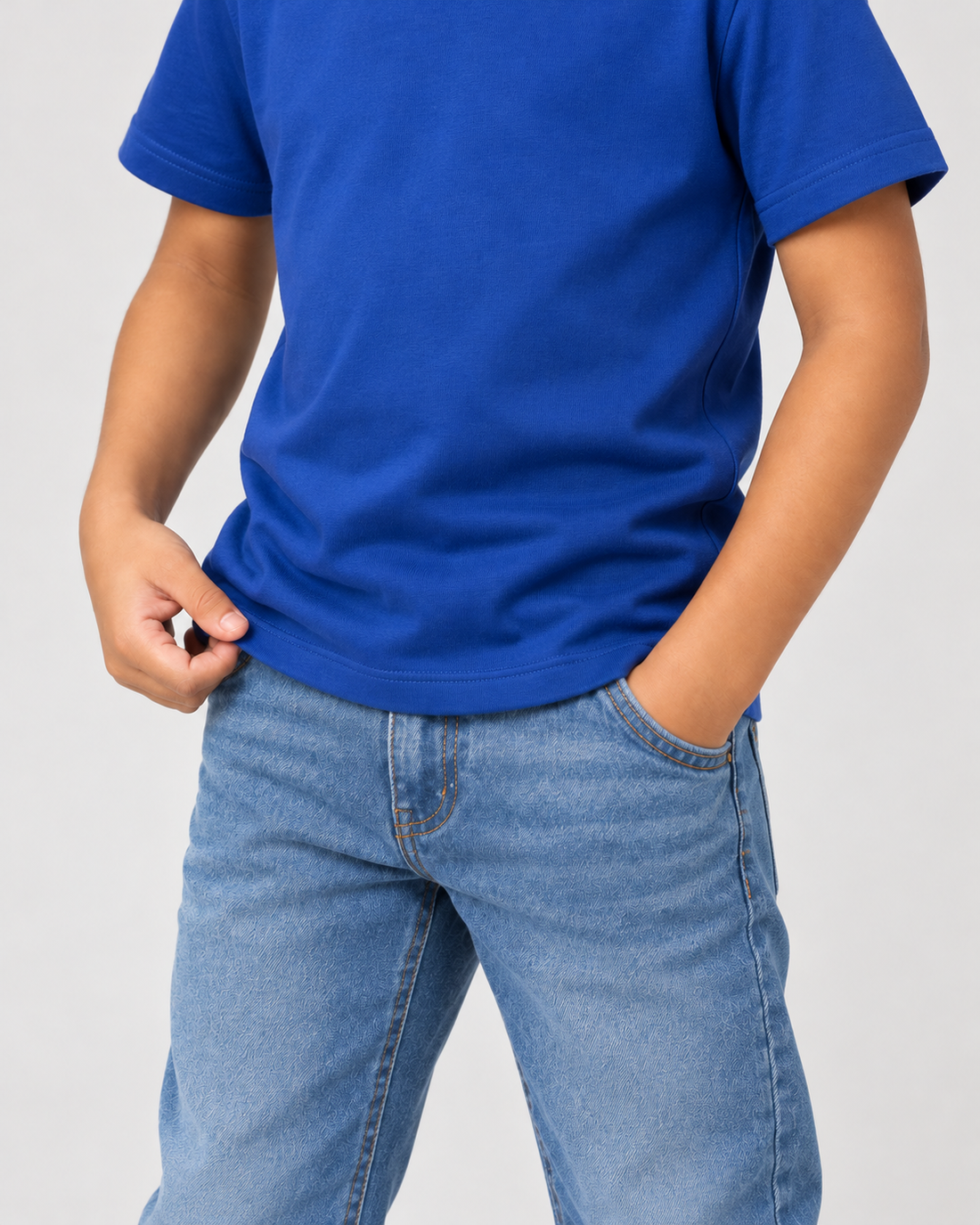 Camiseta Infantil 100% Algodão - Azul Royal