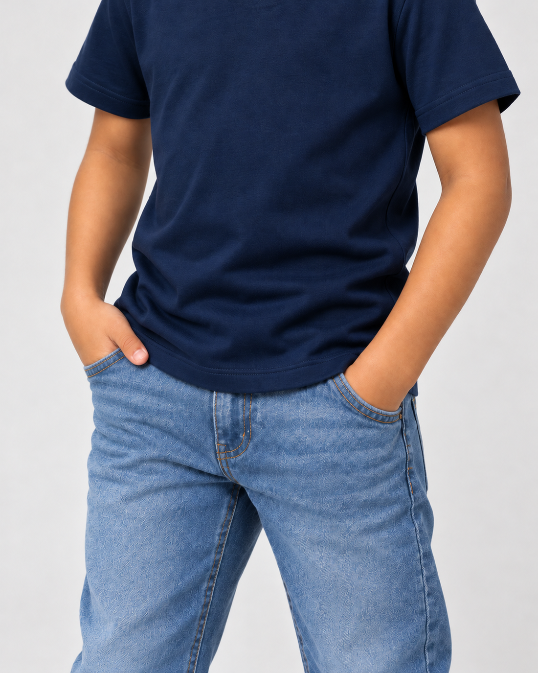 Camiseta Infantil 100% Algodão - Azul Marinho