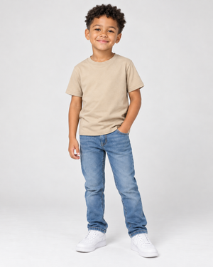 Camiseta Infantil 100% Algodão - Bege
