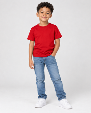 Camiseta Infantil 100% Algodão - Vermelho