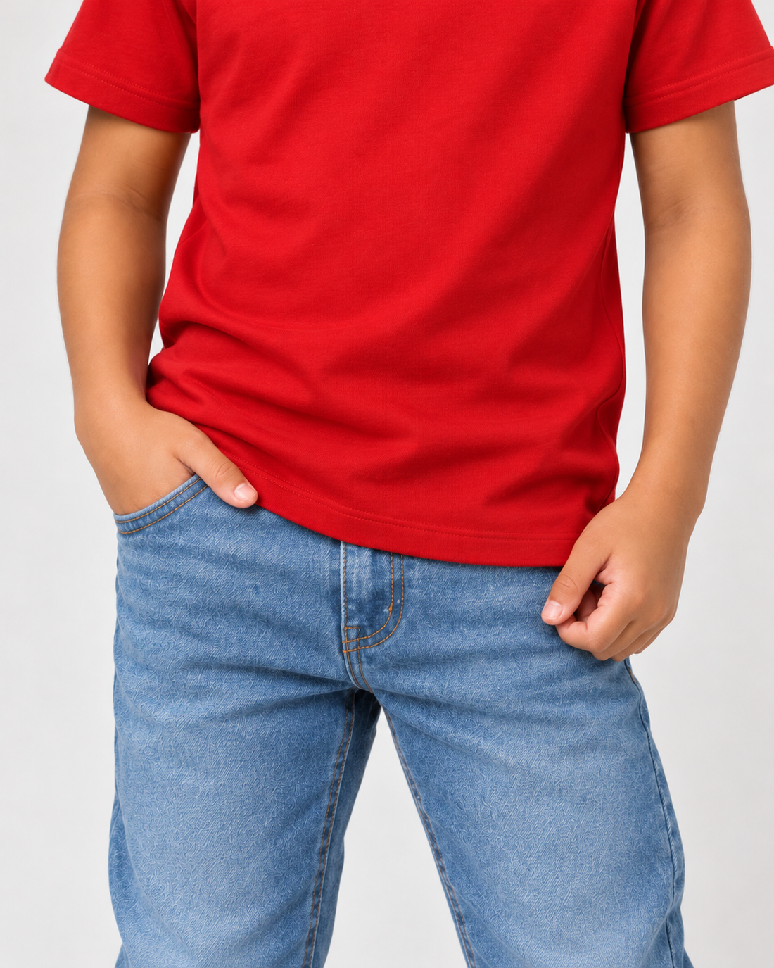 Camiseta Infantil 100% Algodão - Vermelho