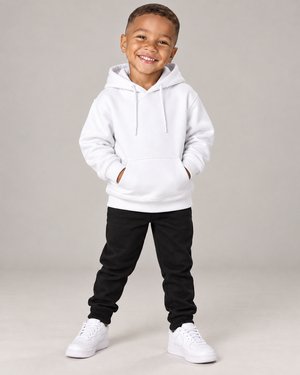 Blusa Moletom Canguru Infantil - Branco
