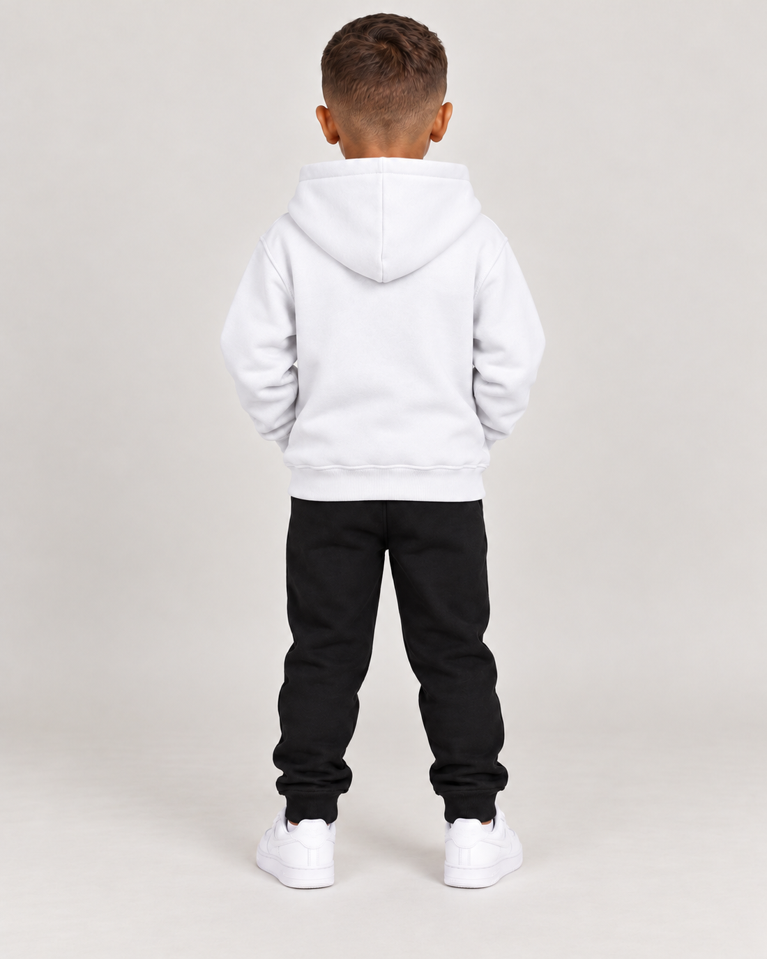 Blusa Moletom Canguru Infantil - Branco