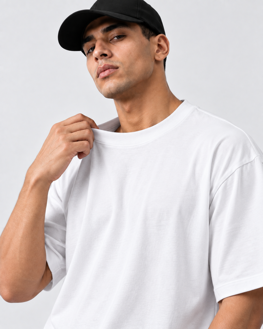 Camiseta Oversized 100% Algodão - Branco