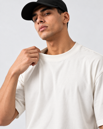 Camiseta Oversized 100% Algodão Off-White
