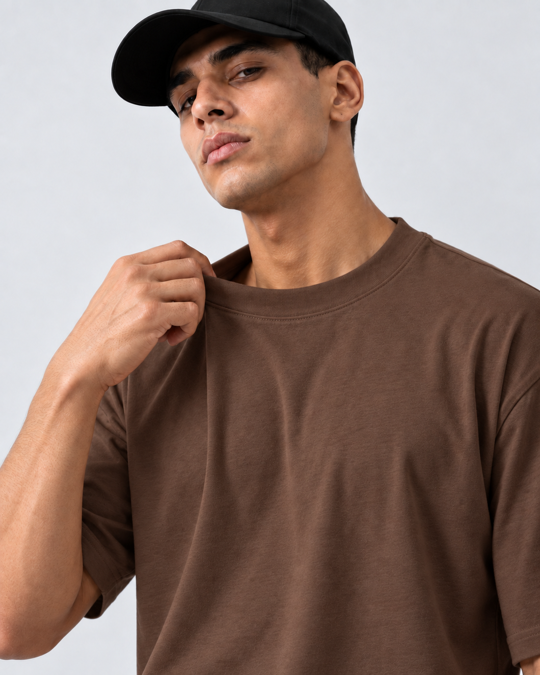 Camiseta Oversized 100% Algodão - Marrom