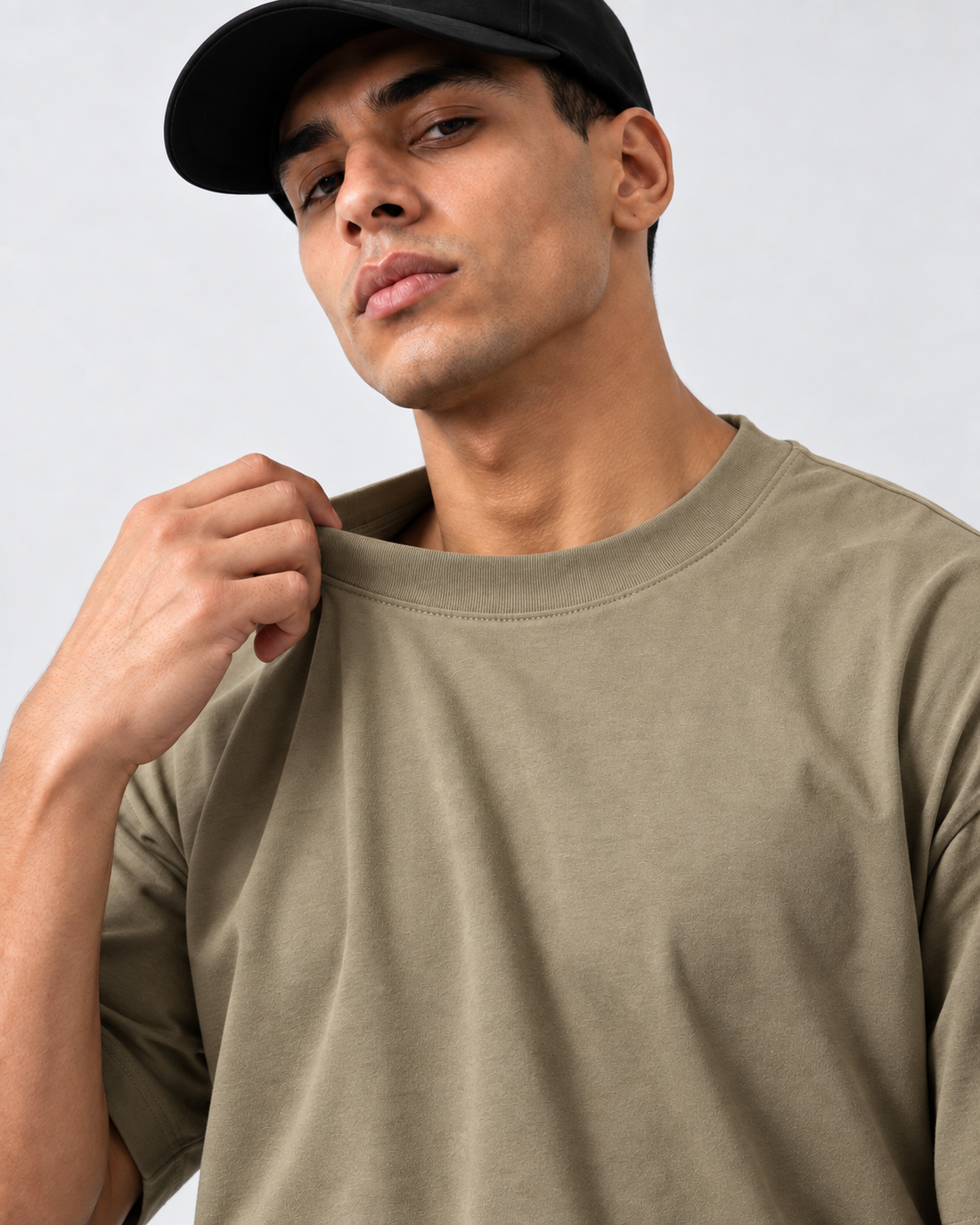 Camiseta Oversized 100% Algodão - Bege