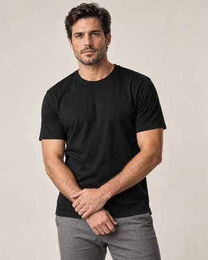 Camiseta Básica 100% algodão Fio 30.1 - Preto