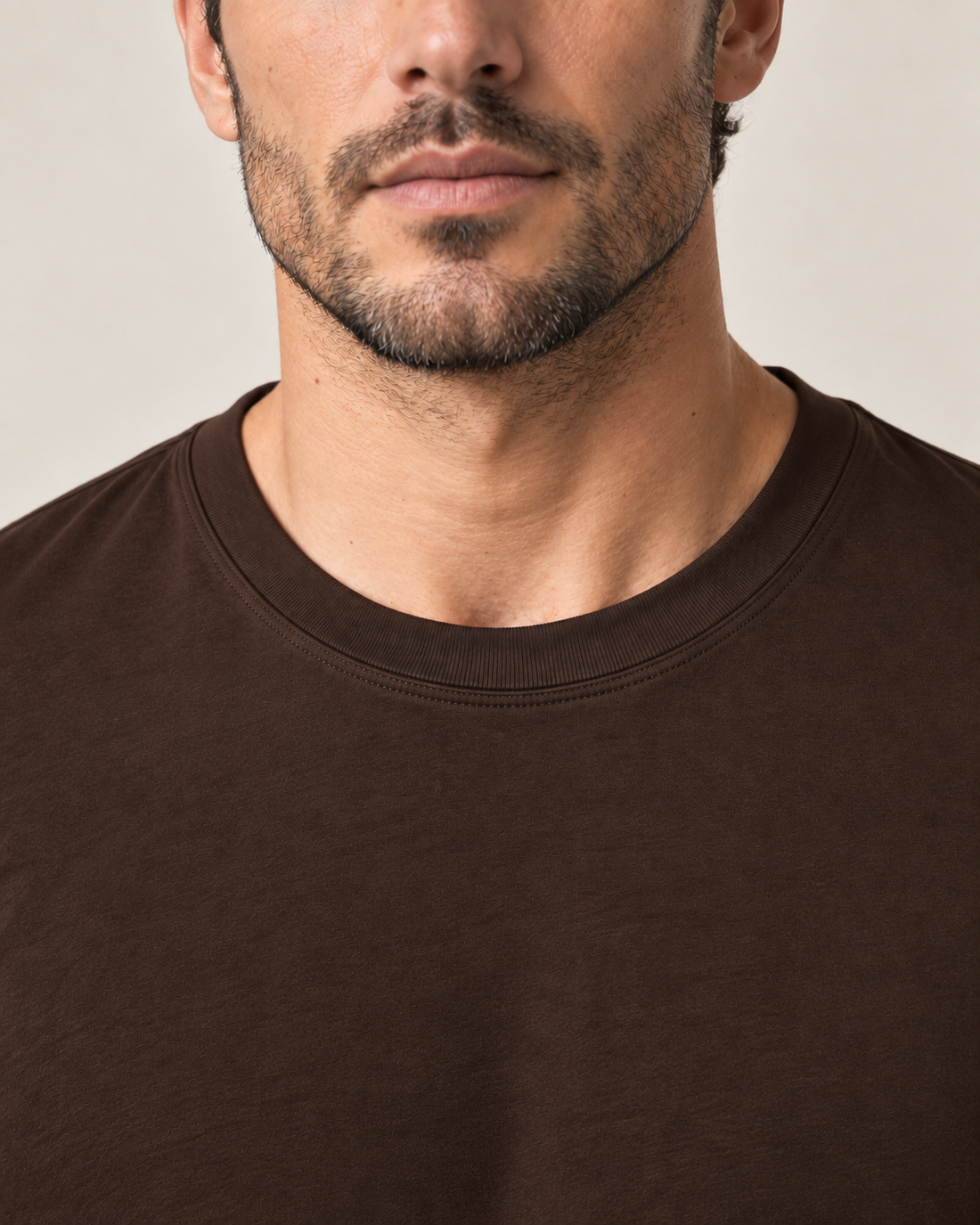 Camiseta Básica 100% algodão Fio 30.1 - Marrom