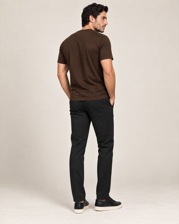 Camiseta Básica 100% algodão Fio 30.1 - Marrom
