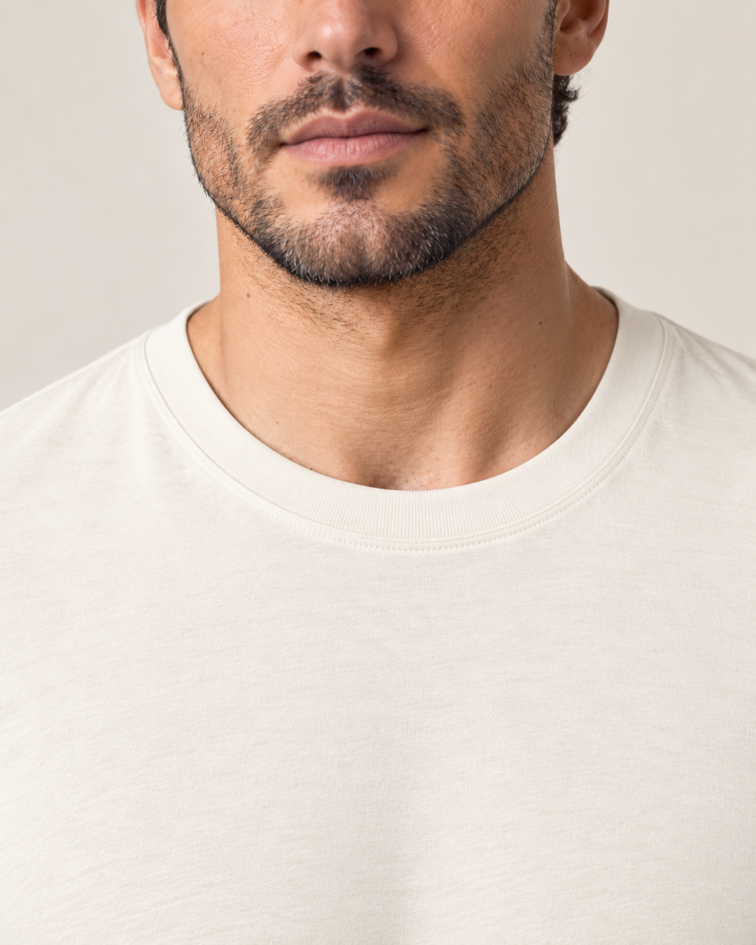 Camiseta Básica 100% algodão Fio 30.1 - Off White