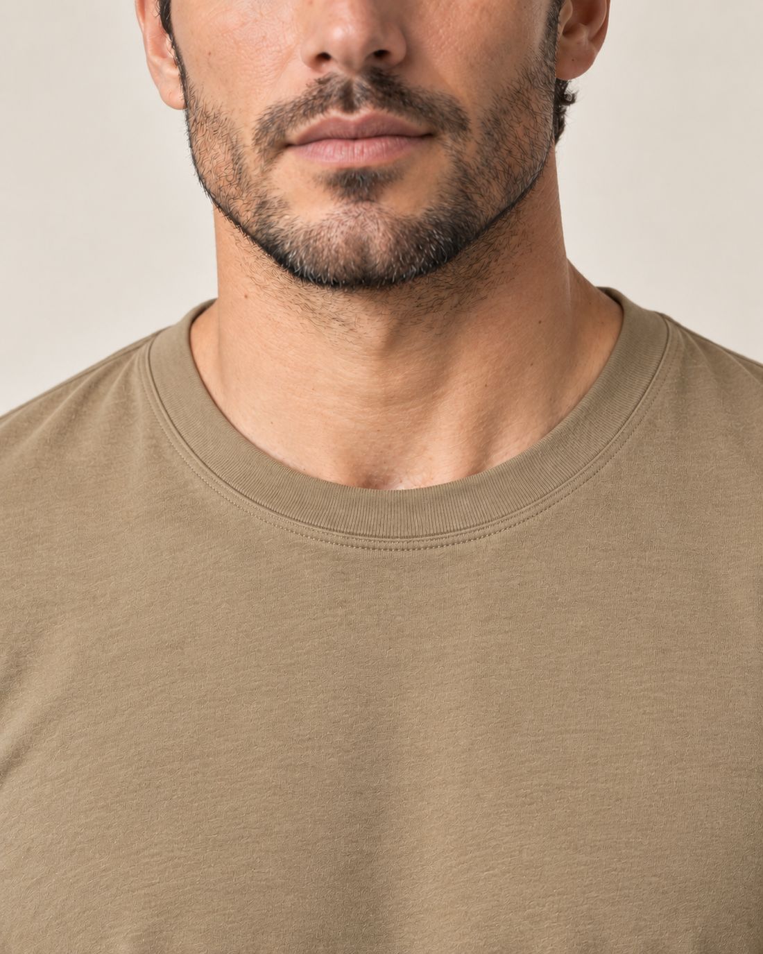 Camiseta Básica 100% algodão Fio 30.1 - Caqui