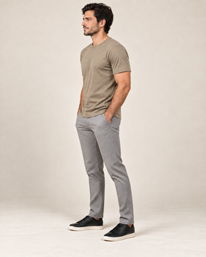 Camiseta Básica 100% algodão Fio 30.1 - Caqui