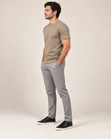 Camiseta Básica 100% algodão Fio 30.1 - Caqui