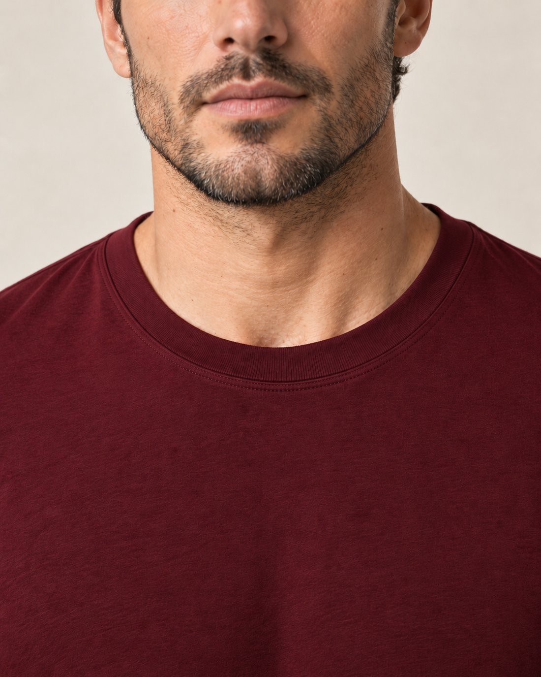 Camiseta Básica 100% algodão Fio 30.1 - Bordô