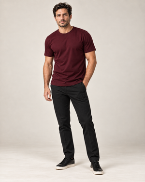 Camiseta Básica 100% algodão Fio 30.1 - Bordô