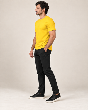 Camiseta Básica 100% algodão Fio 30.1 - Amarelo