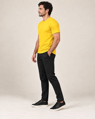 Camiseta Básica 100% algodão Fio 30.1 - Amarelo
