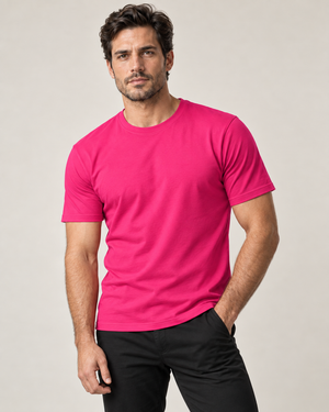 Camiseta Básica 100% algodão Fio 30.1 - Pink